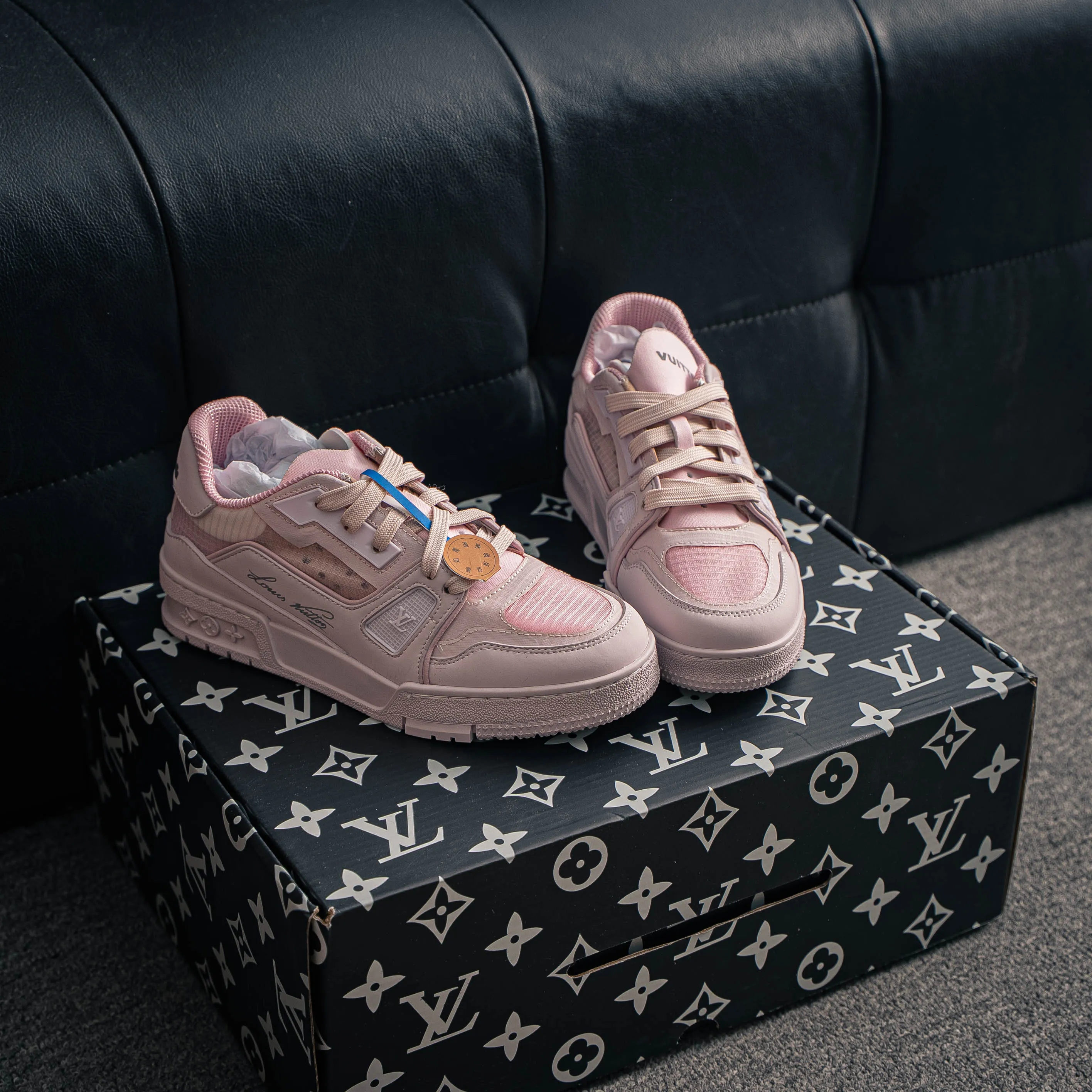 【YS 】 Premium LOUIS VUITTON Tilted Series｜2026 Breathable Series LV Tilted Low Sneakers Series Low-Top Retro Skate Shoes Men Shoes｜